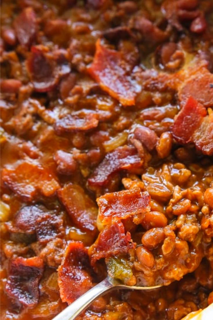 The Best Baked Beans With Ground Beef ~ White Arrows Home